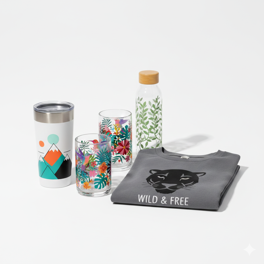 Termo personalizado con vinil decorativo